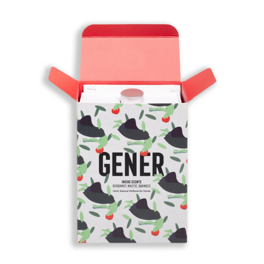 Estuche del perfume Bravanariz Gener, fragancia botánica natural con bergamota, lentisco y musgo de roble