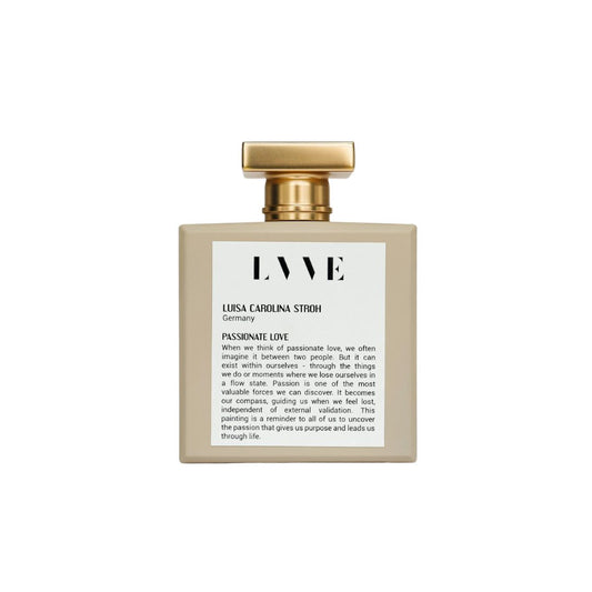 Vista trasera del perfume The Architect of Sensuality de L’Art Vévien con descripción Passionate Love y datos de autoría