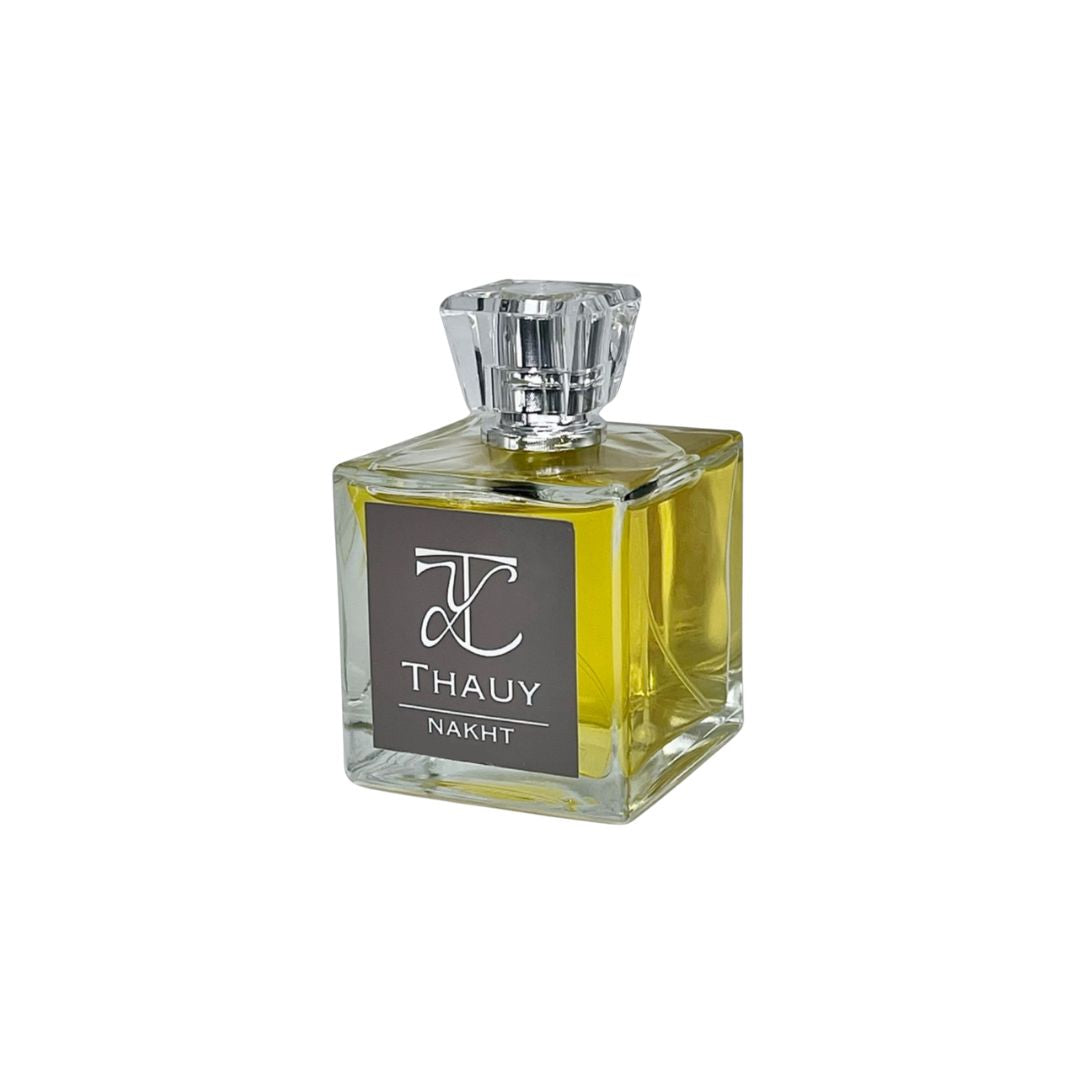 Perfume Thauy Nakht, fragancia de autor sofisticada con notas intensas y frasco cuadrado elegante.