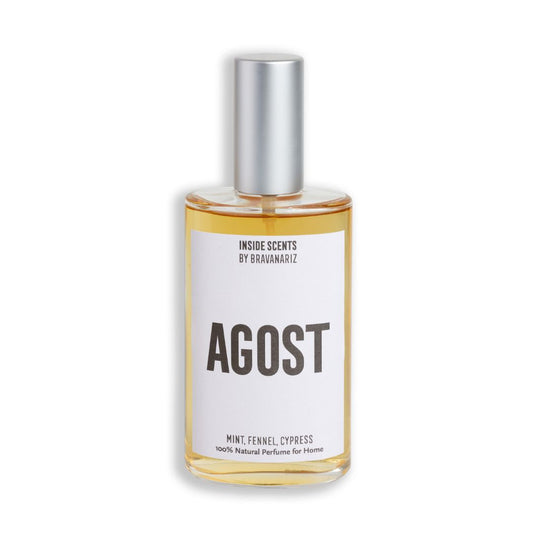 Perfume natural Bravanariz Agost en frasco de 100 ml, fragancia fresca y herbal para verano.