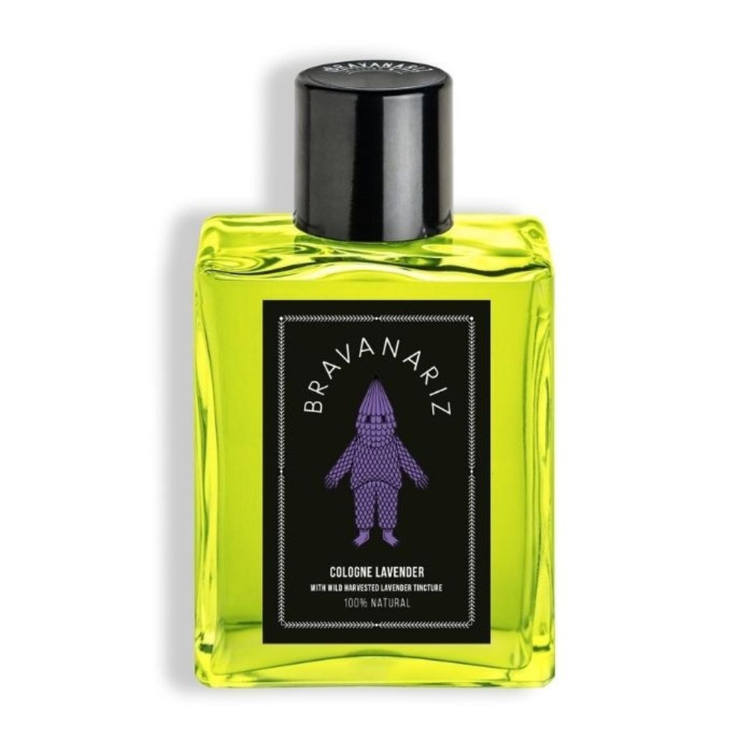 Perfume botánico Bravanariz Cologne Lavender en frasco de 200 ml, fragancia natural con lavanda silvestre.