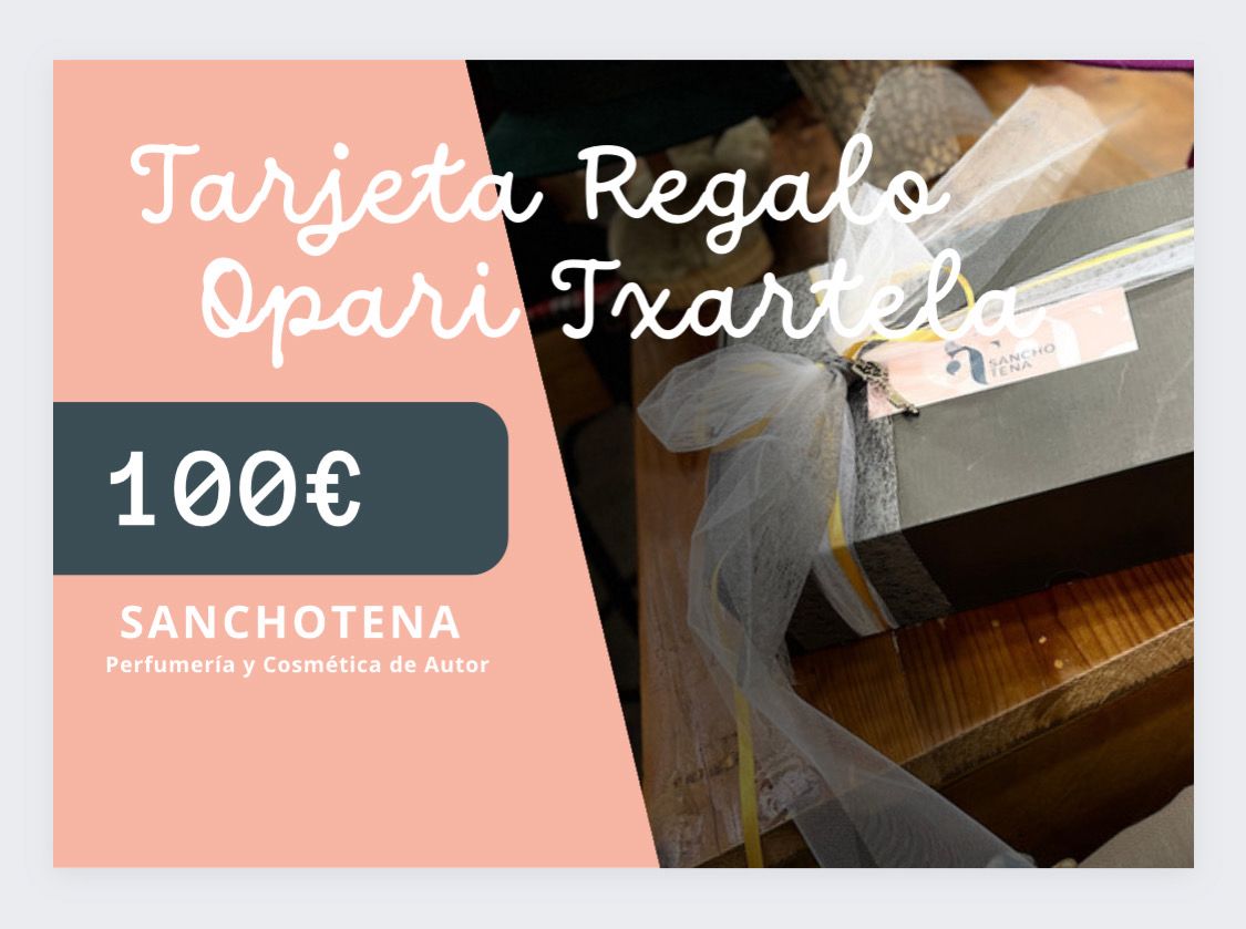 Sorprende con la Tarjeta Regalo de 100€ de Perfumería Sanchotena. Accede a una colección exclusiva de fragancias de autor y cosmética de lujo. Un regalo perfecto para quienes aprecian la elegancia y el buen gusto. ¡Compra tu tarjeta regalo ahora!