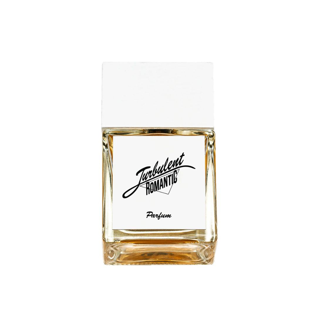 Frasco de perfume Turbulent Romantic Parfum de Art Brut, con jugo dorado, 50 ml
