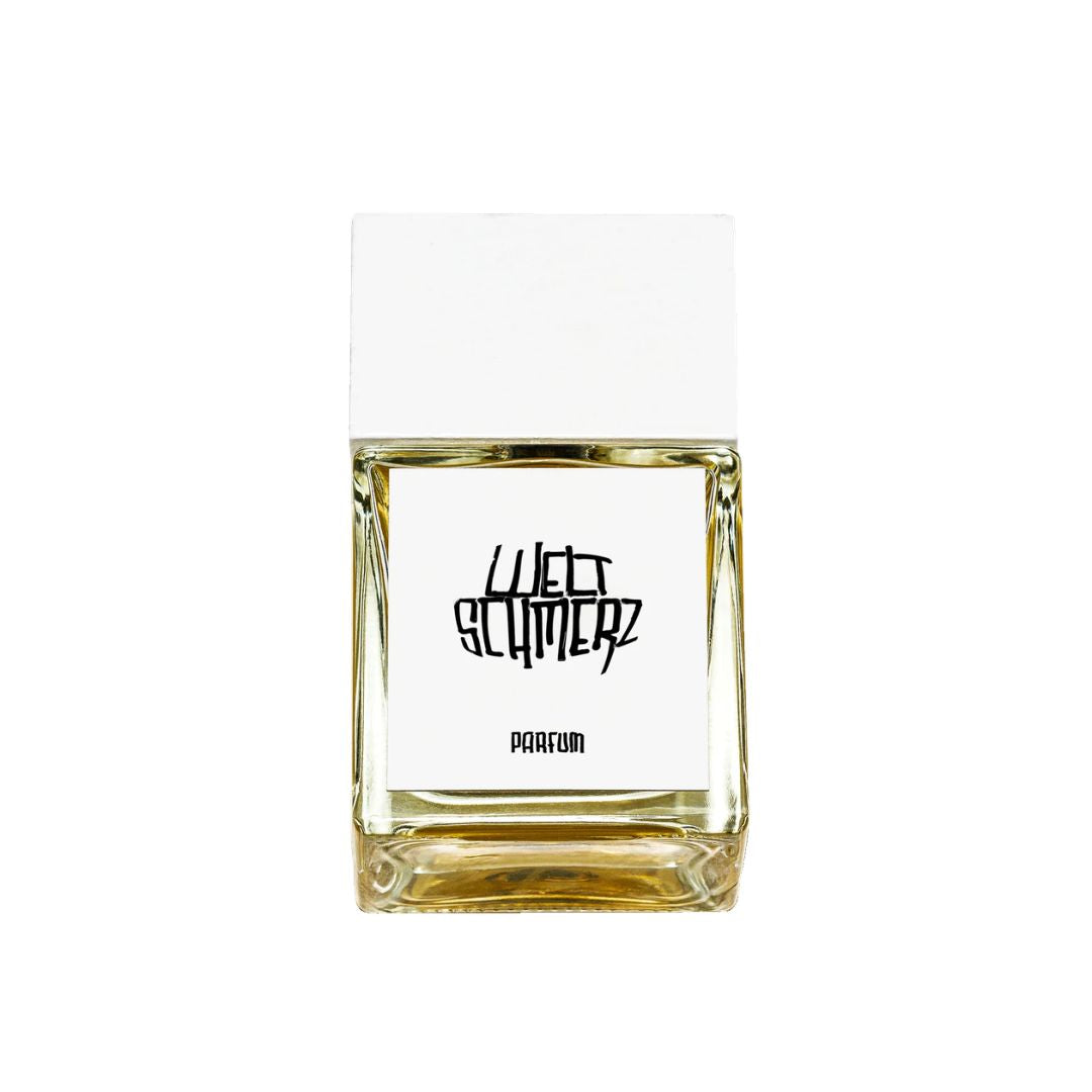 Frasco de perfume Weltschmerz Parfum de Art Brut, con jugo dorado, 50 ml
