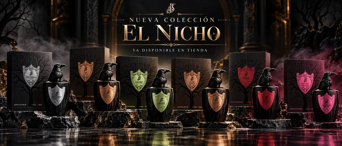 Nueva colección de perfumes El Nicho disponible en Perfumería Sanchotena, con Beaux Ténébreux, Cain, Lancelot, Le Chef, Strigoi y Stupid Sugar Daddy.