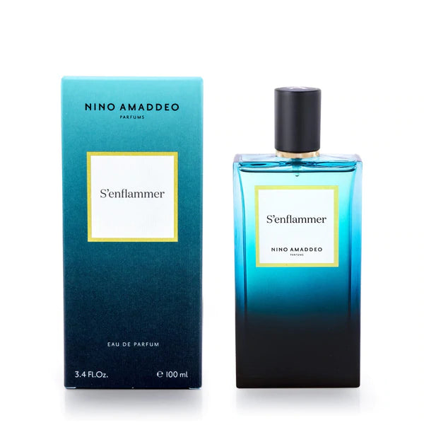 caja y perfume senflammer eau de parfum nino amaddeo